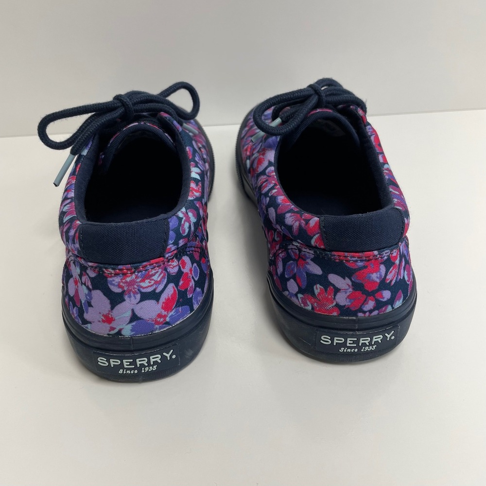 Sperry Striper II CVO Tokyo Men's 7.5 Navy Floral Cherry Blossom Shoes Sneakers‎ - Picture 4 of 8